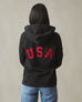 Women's Classic Full Zip USA Embroidery - Black